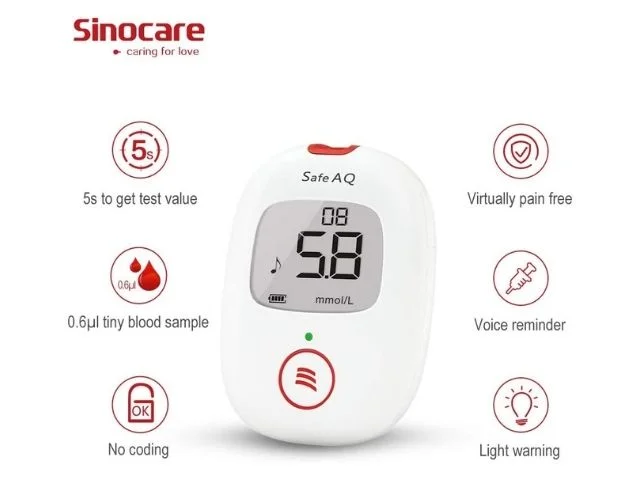 Sinocare AQ Voice Diabetes Test Kit Review 2 3